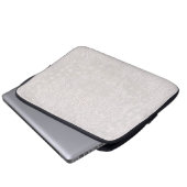 Weiße Spitze mit rosa Dekor Laptopschutzhülle (Vorne Knopf)