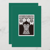 Weiße Spitze romantische Korsett Schnürsenkel eleg Einladung (Vorne/Hinten)