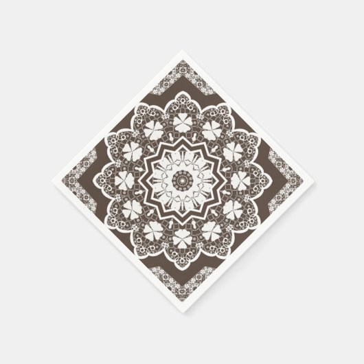 Weiße Spitze Serviette (Ecke)