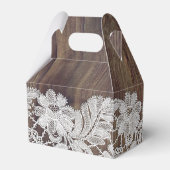 Weiße Spitze | Stall Wood Brautparty Fevor Boxen Geschenkschachtel (Rückseite)