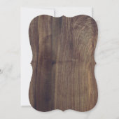 Weiße Spitze | Stall Wood Wedding Einladung (Rückseite)