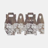 Weiße Spitze | Stall Wood Wedding Geschenkschachtel (Ungefaltet)