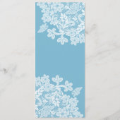 Weiße Spitzen auf der Speisekarte von Pastel Blue Menükarte (Rückseite)