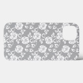 Weiße Spitzen auf grauem Hintergrund Case-Mate iPhone Hülle (Rückseite (Horizontal))