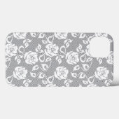 Weiße Spitzen auf grauem Hintergrund Case-Mate iPhone Hülle (Rückseite (Horizontal))