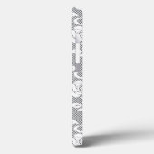 Weiße Spitzen auf grauem Hintergrund Case-Mate iPhone Hülle (Rückseite / Links)