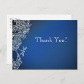 Weiße Spitzen auf Royal Blue Dragonfys Postkarte (Vorne/Hinten)