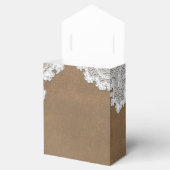 Weiße Spitzen & Braun Rustikaler Chic Elegante Hoc Geschenkschachtel (Geöffnet)