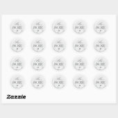 Weiße Spitzen Hochzeit Favor Stickers 'Her Favorit (Blatt)