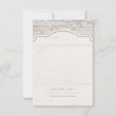 Weiße Spitzen Holz rustikale Land Hochzeit danke (Vorderseite)