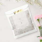 Weiße Spitzen Holz rustikale Land Hochzeit danke Geschenktütchen (Versiegelt)