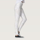 Weiße Spitzen-Muster Leggings (Rechts)