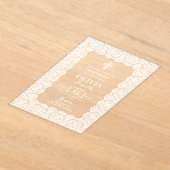 Weiße Spitzen-Taufe Acryleinladungen (Ablage )