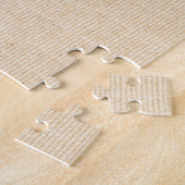 Weiße Spitzen über Stoffdesign. Puzzle (Seite)