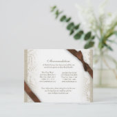 Weiße Spitzen- und Braunbandrichtung Begleitkarte (Stehend Vorderseite)