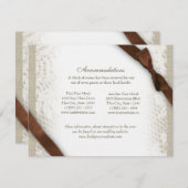 Weiße Spitzen- und Braunbandrichtung Begleitkarte (Vorne/Hinten)