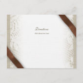 Weiße Spitzen- und Braunbandrichtung Begleitkarte (Rückseite)