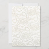 Weiße Spitzen- und Daisier-Hochzeit Einladung (Rückseite)