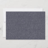 Weiße Spitzen und Denim Erste Kommune Einladung (Rückseite)