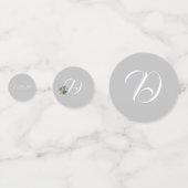 Weiße Spitzen- und Rose-Blätter Konfetti (Rückseiten)