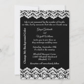 Weiße Spitzen und Versprechen Hochzeiten Einladung (Vorderseite)
