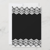 Weiße Spitzen und Versprechen Hochzeiten Einladung (Rückseite)