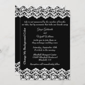 Weiße Spitzen und Versprechen Hochzeiten Einladung (Vorne/Hinten)