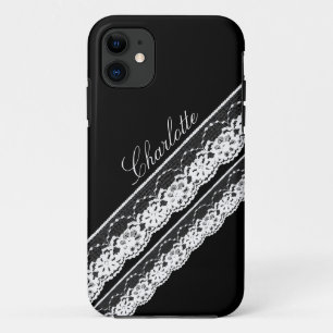 Weiße Spitzenbänder iPhone 5 Hülle