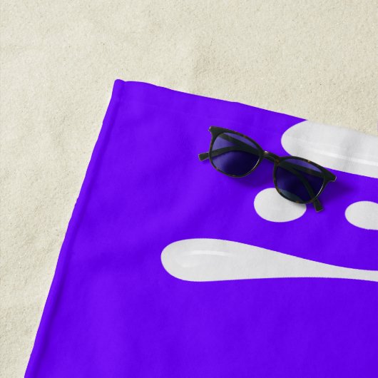 Weiße Splitter auf Elektrische Indizien Strandtuch (Beispiel)