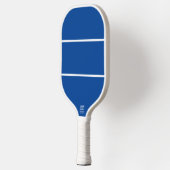 Weiße Sporty Accessoires Streifen tiefblauer Hinte Pickleball Schläger (Links)