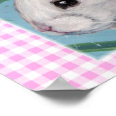 WEISSE SPRINGBUNNY POSTERS & DRUCKER POSTER (Ecke)
