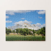 Weiße Stadt Ostuni mit Olivenbäumen, Puzzle (Horizontal)