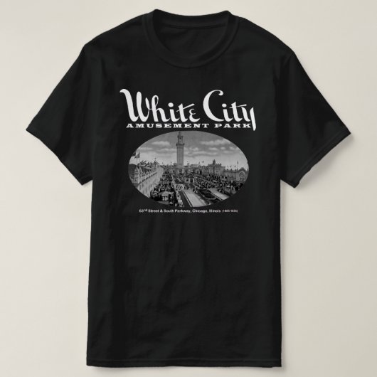 Weiße Stadt Vergnügungspark, Chicago, IL T-Shirt (Design vorne)