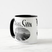 Weiße Stadt Vergnügungspark, Chicago, IL Tasse (Vorderseite Links)