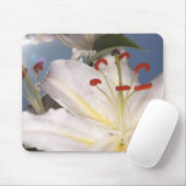 Weiße Stargazerlilien (Lilium orientalis), Mousepad (Mit Mouse)