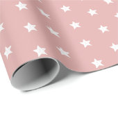 Weiße Stars Geschenkpapier (Rolleneckpunkt)