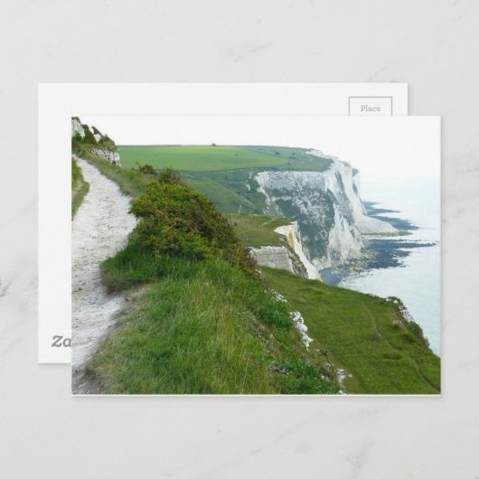 Weiße Steilküsten Postkarte (Vorne/Hinten)