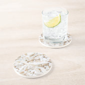 weiße Steine Getränkeuntersetzer (Seite)