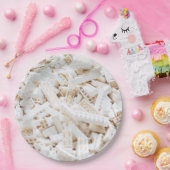 weiße Steine Pappteller (Party)