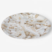 weiße Steine Pappteller (Schrägansicht)