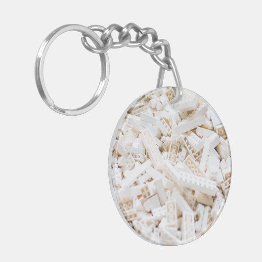 weiße Steine Schlüsselanhänger (Vorderseite links)