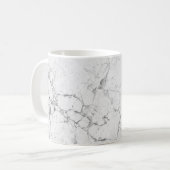 Weiße Steintextur Kaffeetasse (Vorderseite Links)
