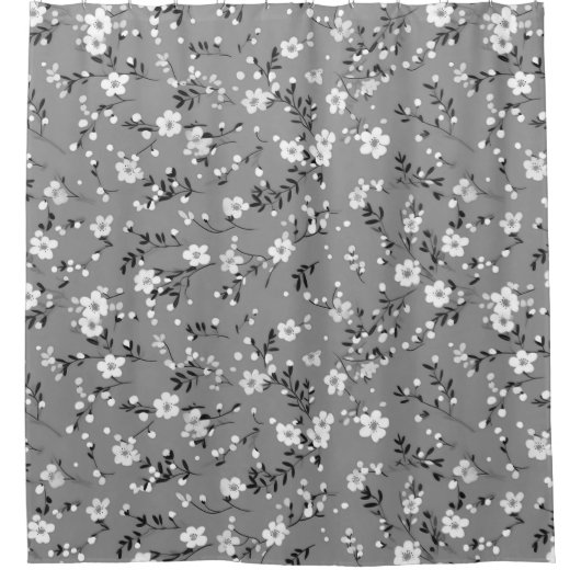 Weiße Stellen auf Grau Duschvorhang (Vorderseite)