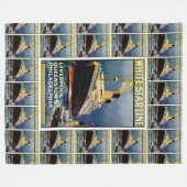 Weiße Stern-Linie Fleecedecke (Vorderseite (Horizontal))