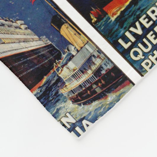 Weiße Stern-Linie Fleecedecke (Ecke)