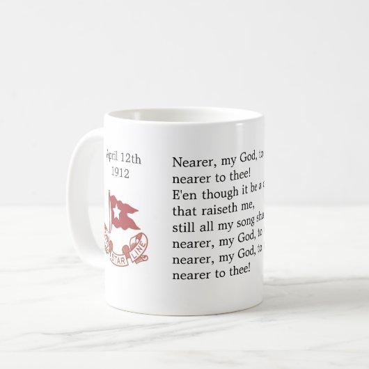 Weiße Stern-Linie Kaffeetasse (Vorderseite Links)