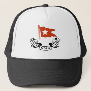 Weiße Stern-Linie Logo Truckerkappe