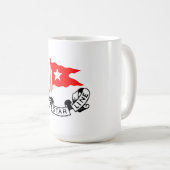 Weiße Stern-Linie Schale Kaffeetasse (VorderseiteRechts)