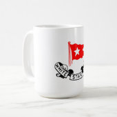 Weiße Stern-Linie Schale Kaffeetasse (Vorderseite Links)