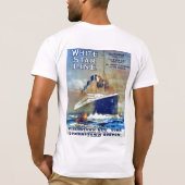 Weiße Stern-Linie T-Shirt (Rückseite)